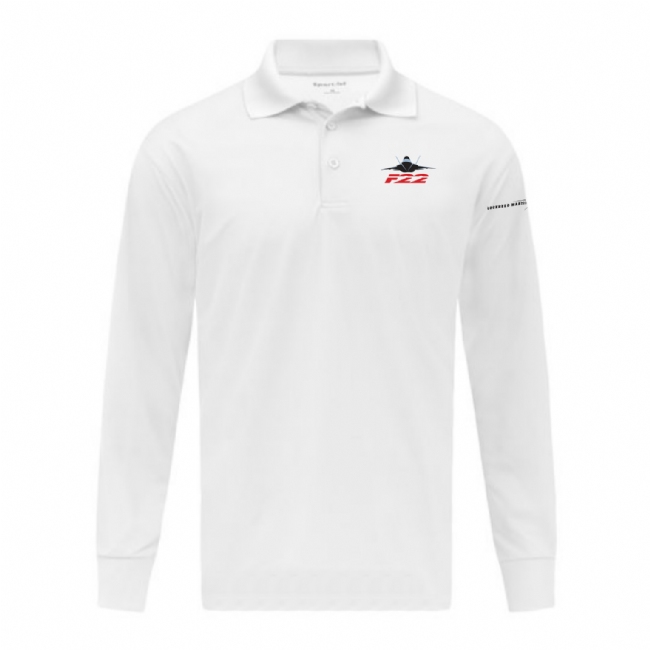 F-22 Long Sleeve Micropique Sport-Wick Polo