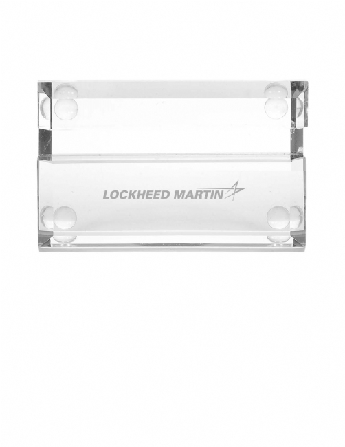 Lockheed Martin Atrium Glass Business Card Holder