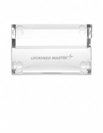Lockheed Martin Atrium Glass Business Card Holder