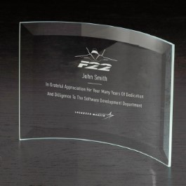 F-22 Cresent Medium Glass Award