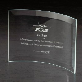F-35 Cresent Medium Glass Award